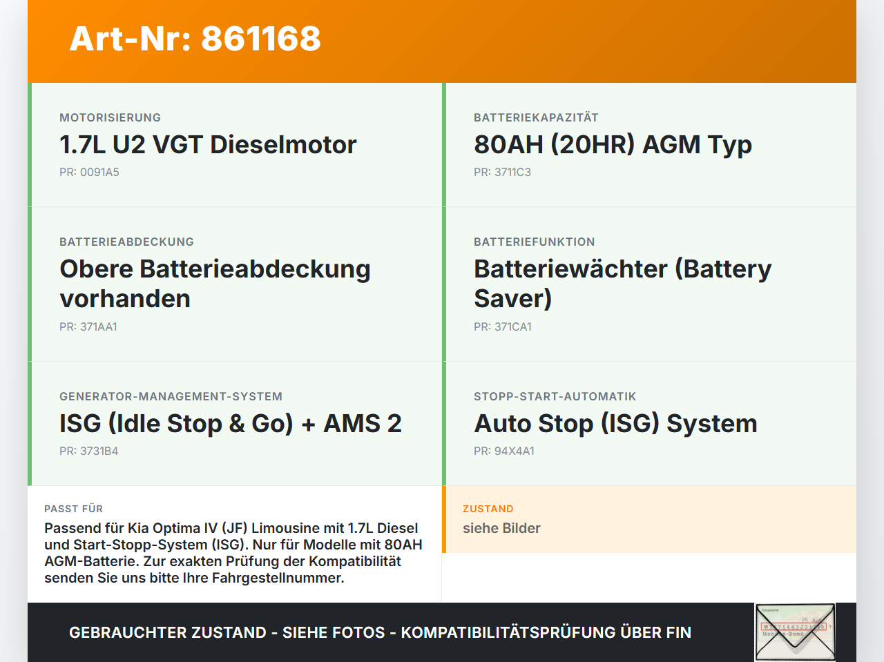 Kia Optima IV JF 15-18 Lim Kabelbaum für Batterie Akkuklemme Kia Optima IV JF 15-18 18.11.2016 91850D4730... Vorschau 3