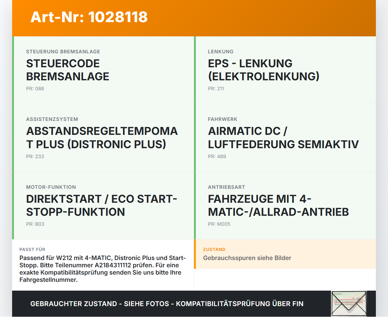 Mercedes E500 W212 09-13 ABS Steuergerät Aggregat Hydraulikblock Mercedes E500 W212 09-13 06.12.2011 A2184311112... Vorschau 3