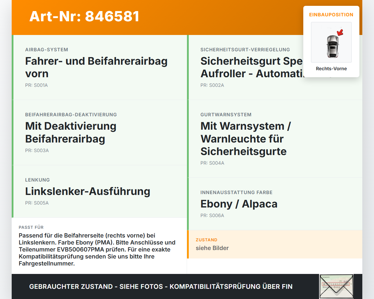 Range Rover Sport LS 05-10 Geländewagen Gurtstraffer Beifahrer Rechts Vorne Range Rover Sport LS 05-10 09.01.2006... Vorschau 3