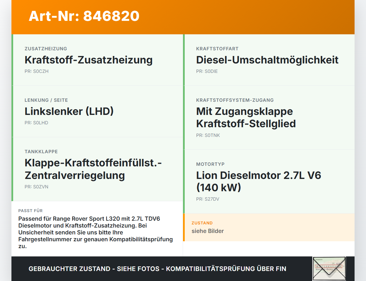 Range Rover Sport LS 05-10 TDV6 2,7 140KW Kraftstoffpumpe Kraftstoff Förderpumpe Tankgeber Range Rover Sport LS... Vorschau 3