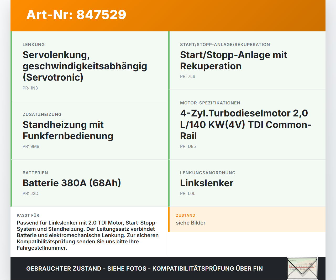 Seat Ateca KH7 16-20 Kabelbaum für Batterie Seat Ateca KH7 16-20 27.06.2017 5Q1971111CD gebraucht Vorschau 3