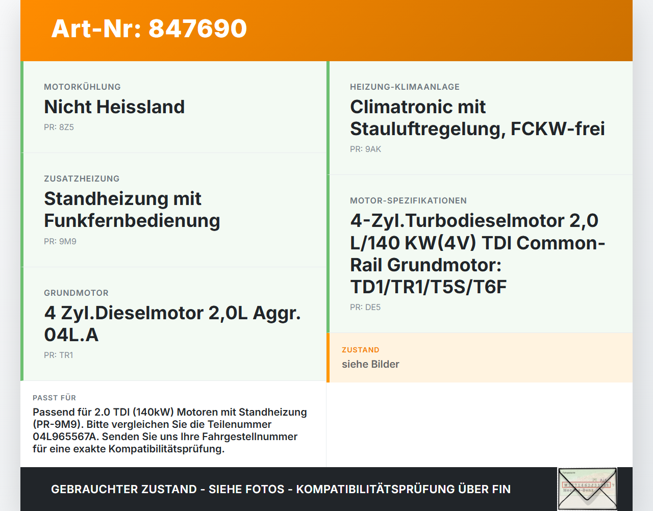 Seat Ateca KH7 16-20 TDI 2,0 140KW Umwelzpumpe Heizung Pumpe Seat Ateca KH7 16-20 27.06.2017 04L965567A 0392024006... Vorschau 3