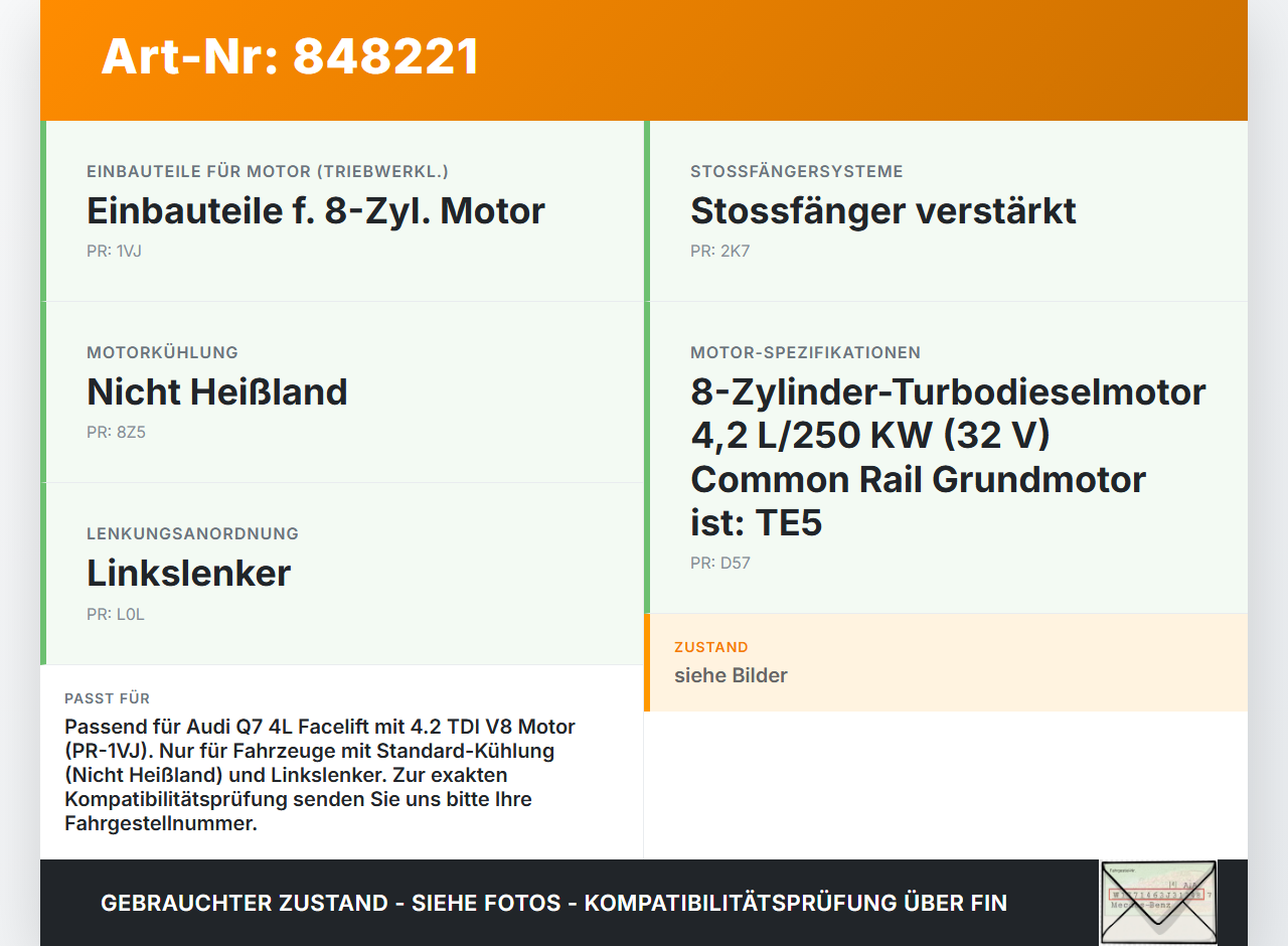 Audi Q7 4L 09-12 Wasserabweiser Wasserleitblech für Schlossträger Audi Q7 4L 09-12 15.09.2011 gebraucht Vorschau 3