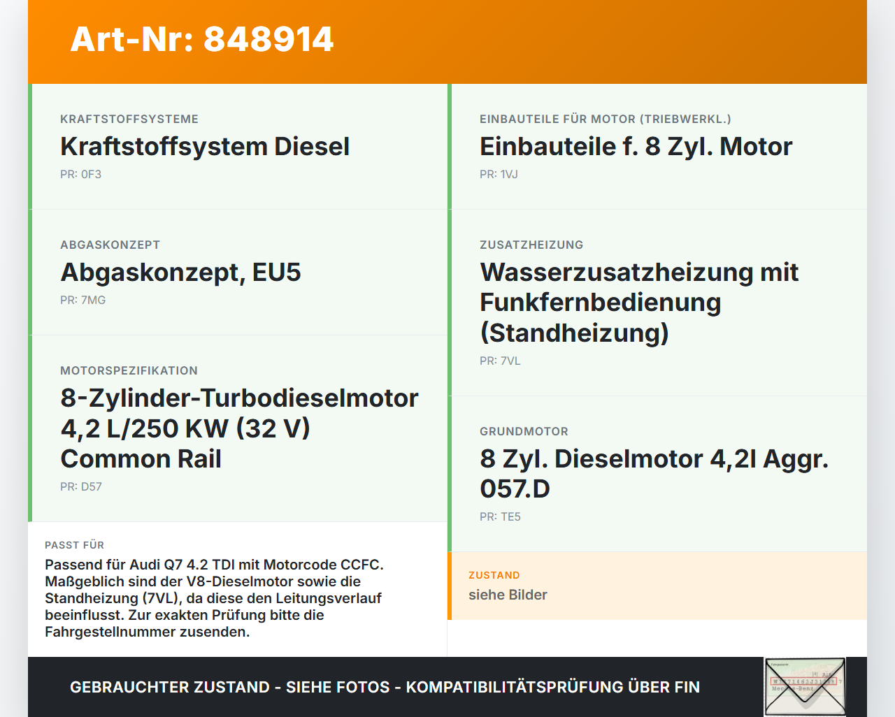 Audi Q7 4L 09-12 TDI 4,2 250KW Leitung Kraftstoffleitung Kraftstoffschlauch Audi Q7 4L 09-12 15.09.2011 7L8261513... Vorschau 3