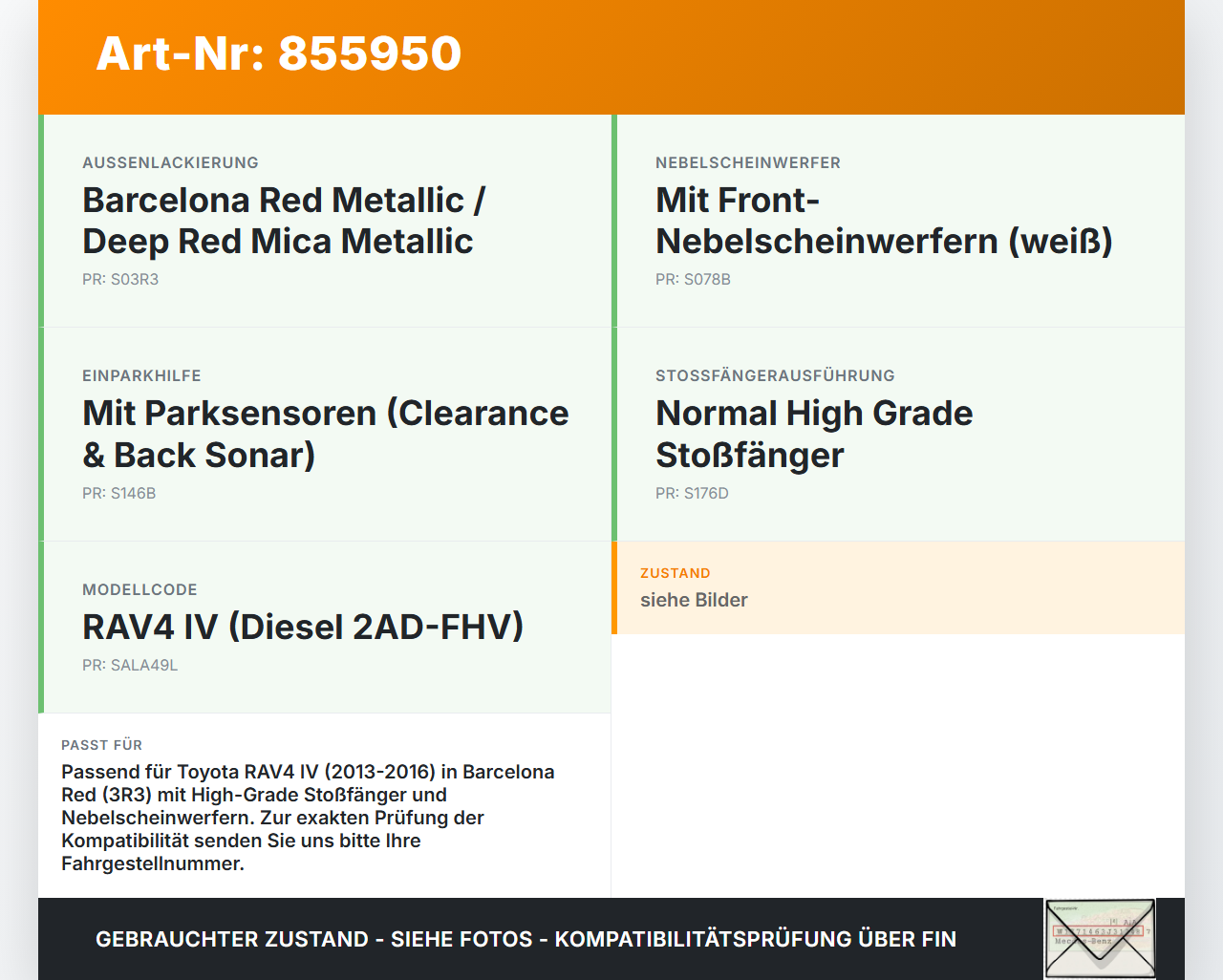 Toyota RAV4 IV 13-16 Lufteinlassgitter für Stoßstange Stoßfänger 3R3 Toyota RAV4 IV 13-16 04.07.2014 5311242090... Vorschau 3