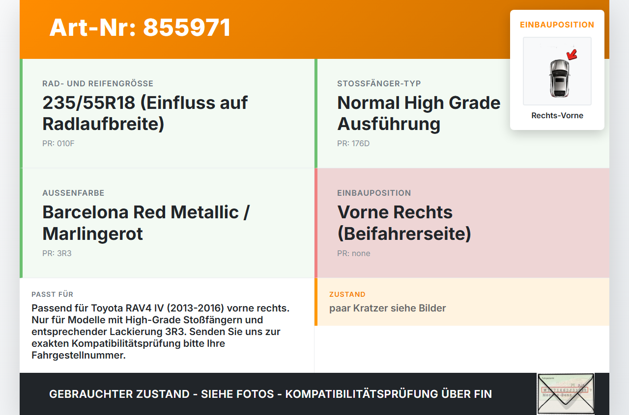 Toyota RAV4 IV 13-16 Blende für Ladlauf Verkleidung Rechts Vorne Toyota RAV4 IV 13-16 04.07.2014 gebraucht Vorschau 3