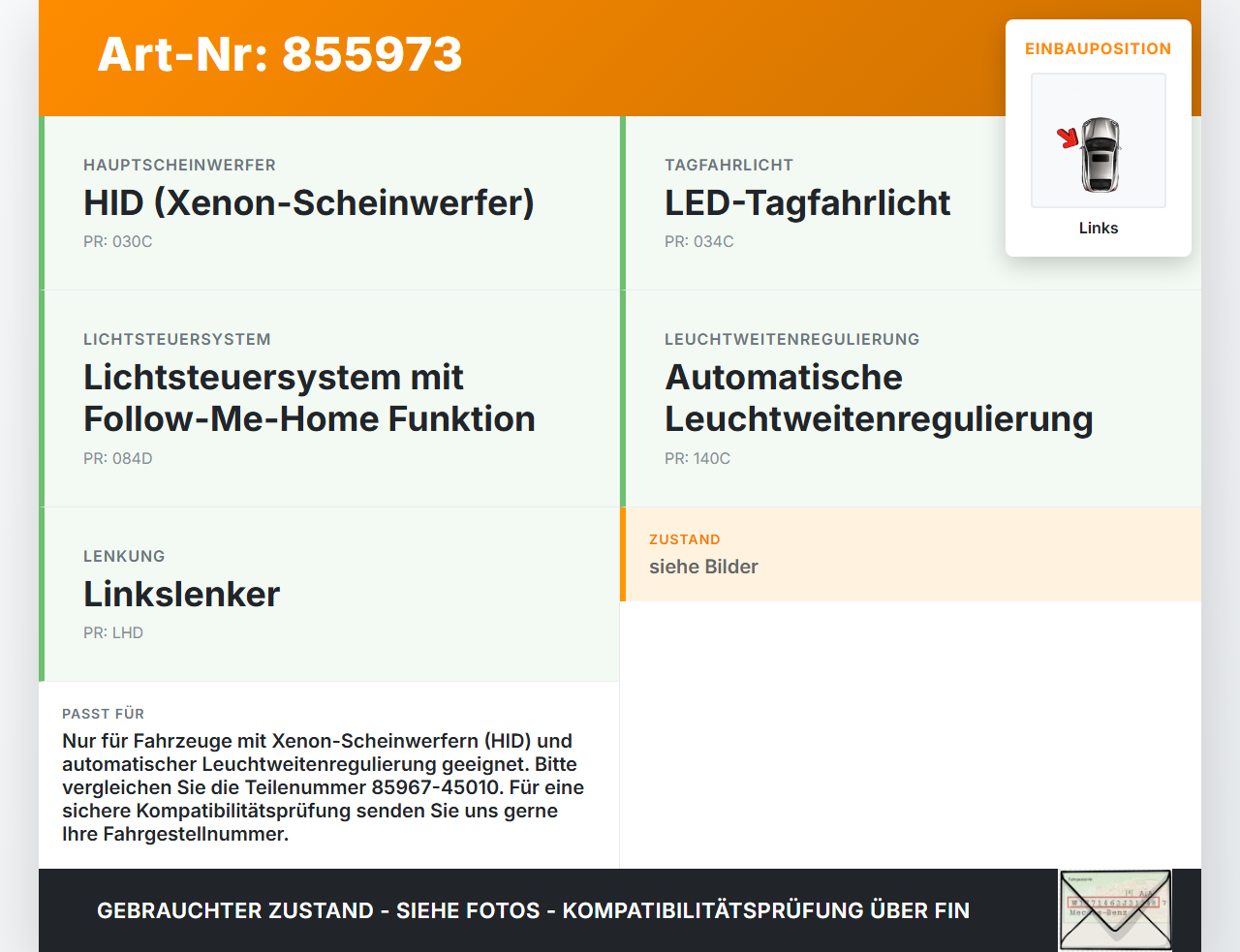 Toyota RAV4 IV 13-16 Xenon Vorschaltgerät Steuergerät Links Toyota RAV4 IV 13-16 04.07.2014 8596745010 031100-1010... Vorschau 3