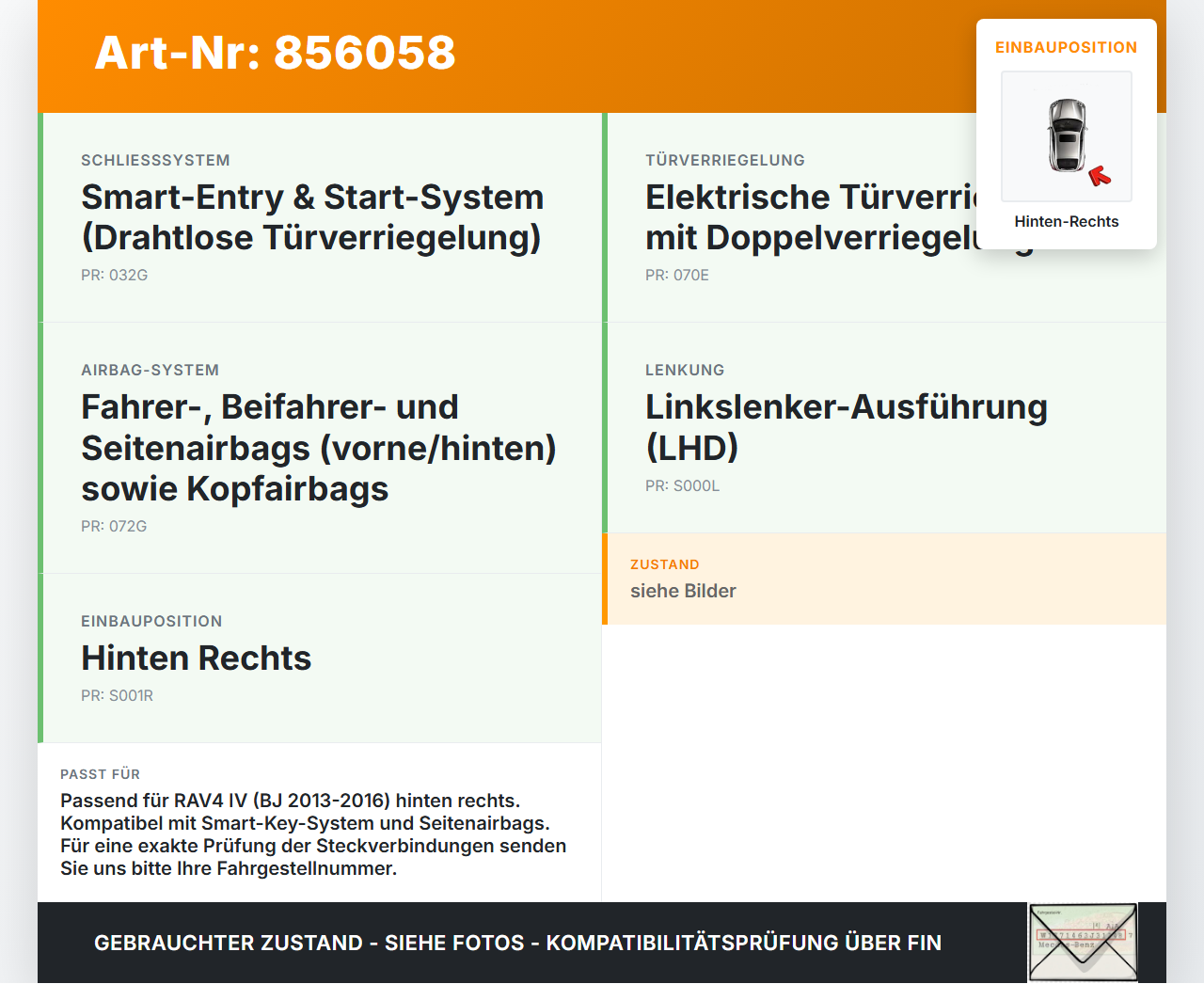 Toyota RAV4 IV 13-16 Kabelbaum Leitungssatz für Tür und Fensterheber Hinten Rechts Toyota RAV4 IV 13-16 04.07.2014... Vorschau 3