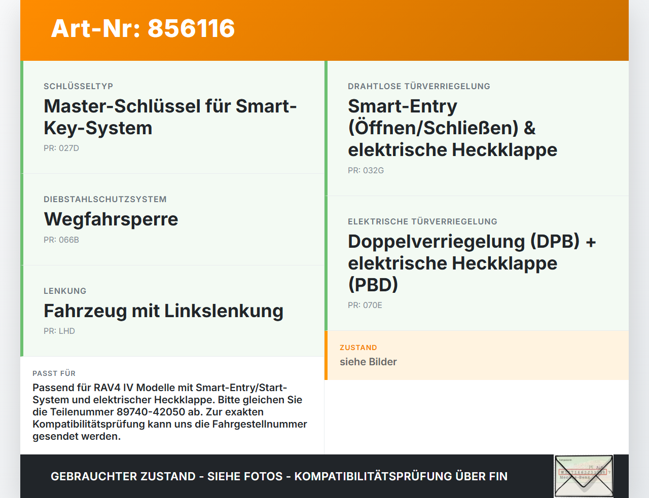 Toyota RAV4 IV 13-16 Steuergerät ECU Modul Smart Door Control SG Toyota RAV4 IV 13-16 04.07.2014 89740-42050... Vorschau 3