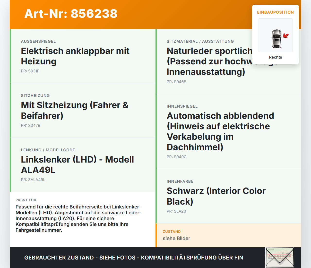 Toyota RAV4 IV 13-16 Sonnenblende Rechts für Beifahrer Toyota RAV4 IV 13-16 04.07.2014 gebraucht Vorschau 3