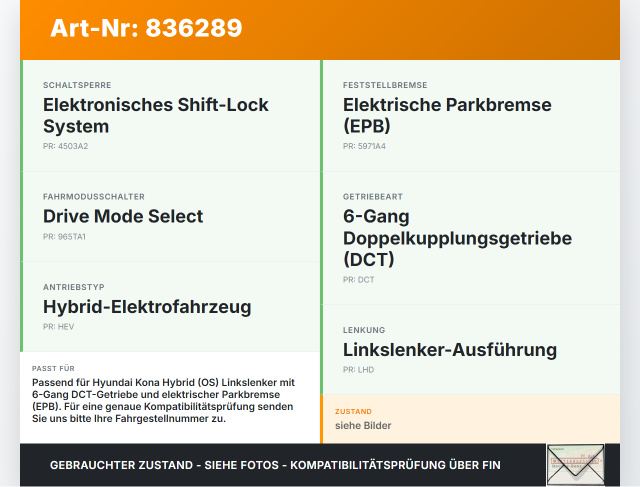 Hyundai Kona Hybr I OS 17-20 Blende für Schaltkulisse Ganganzeige Hyundai Kona Hybr I OS 17-20 26.06.2020... Vorschau 3