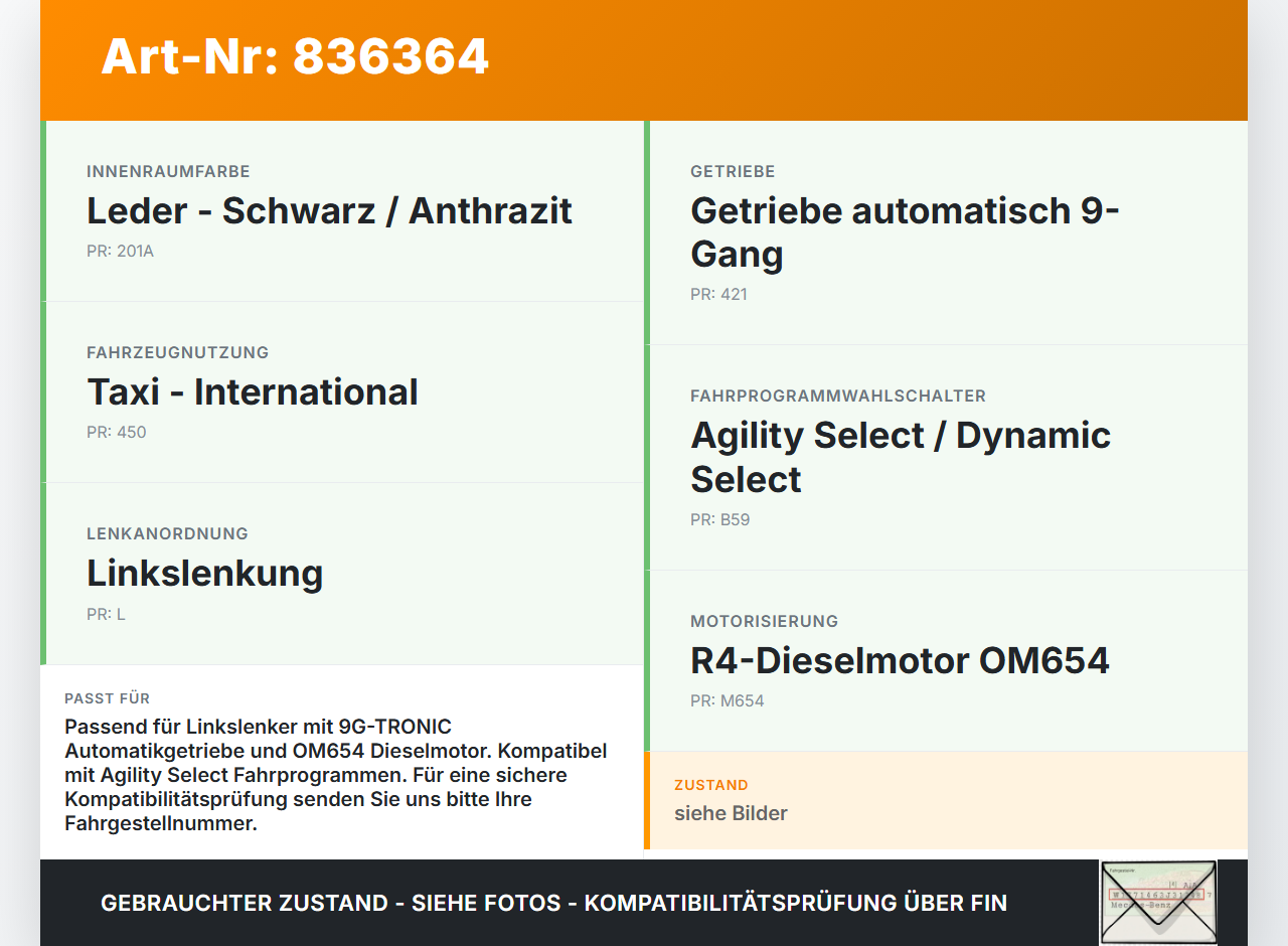 Mercedes S213 E220d 17-21 CDI 2,0 143KW Gaswertgeber Gaspedal Mercedes S213 E220d 17-21 30.03.2017 A2053000004 gebraucht Vorschau 3
