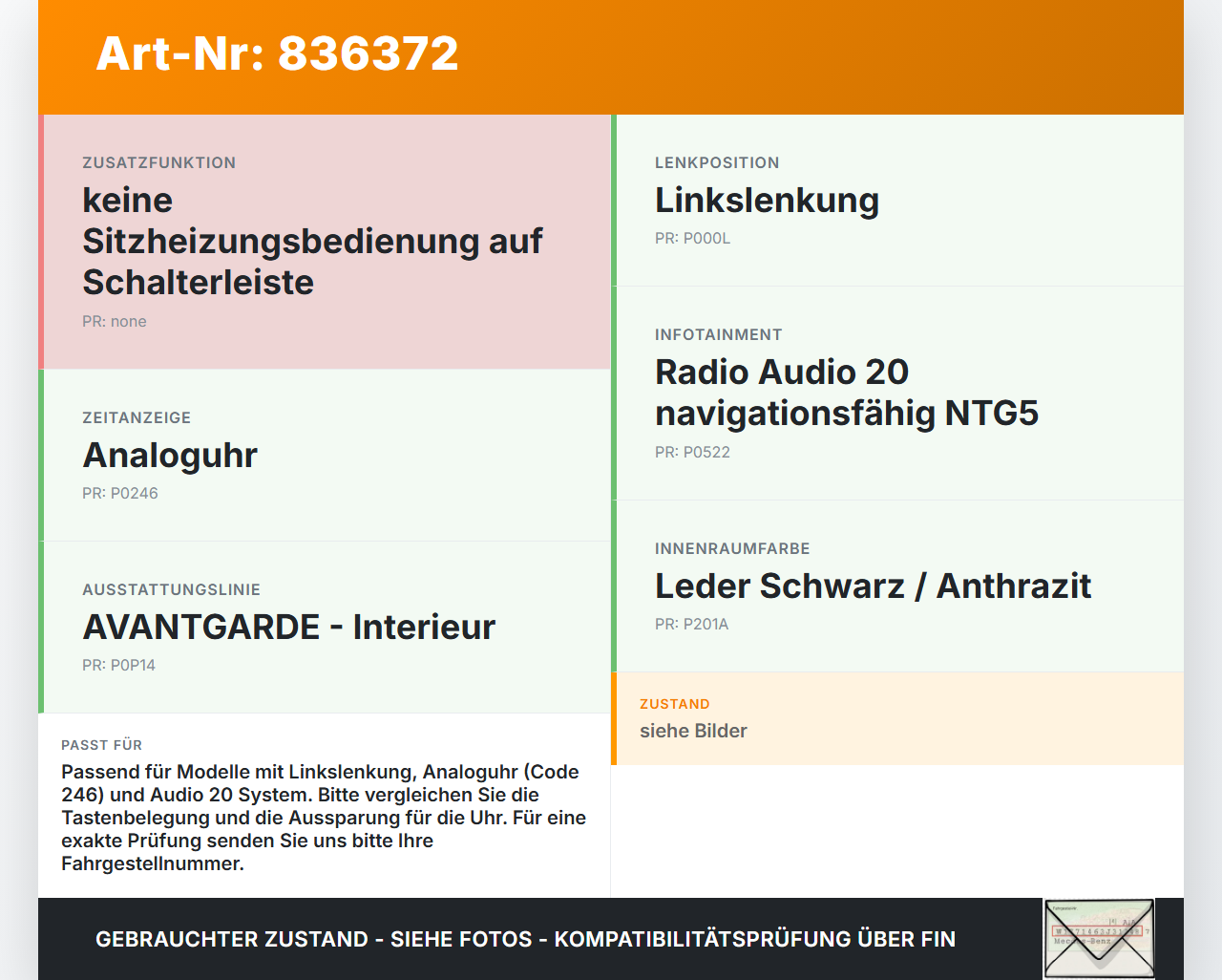 Mercedes S213 E220d 17-21 Schalter Navi Media Radio Tel Warnblinkschalter Uhr Mercedes S213 E220d 17-21 30.03.2017... Vorschau 3