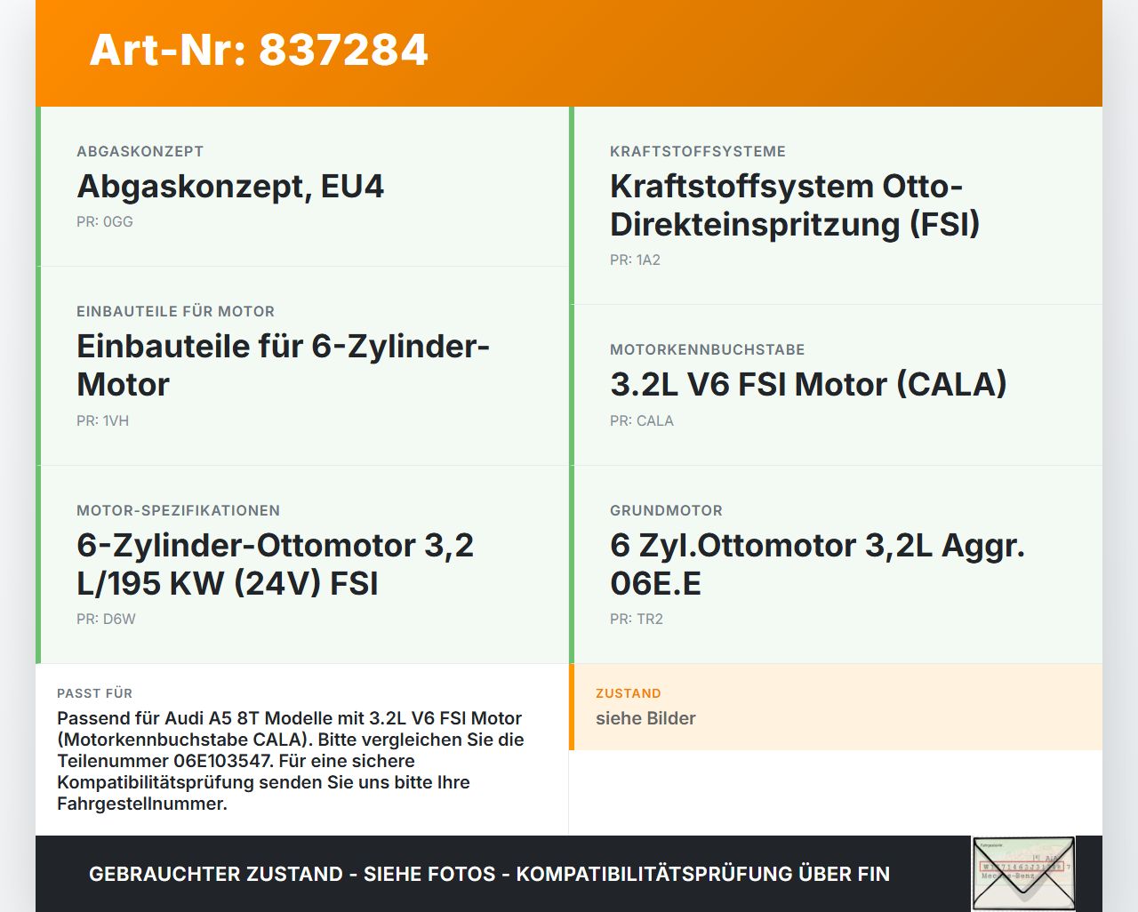 Audi A5 8T 07-12 FSI 3,2 195KW CALA Motorölabscheider Motoren Ölabscheider Audi A5 8T 07-12 25.10.2007 06E103547E... Vorschau 3