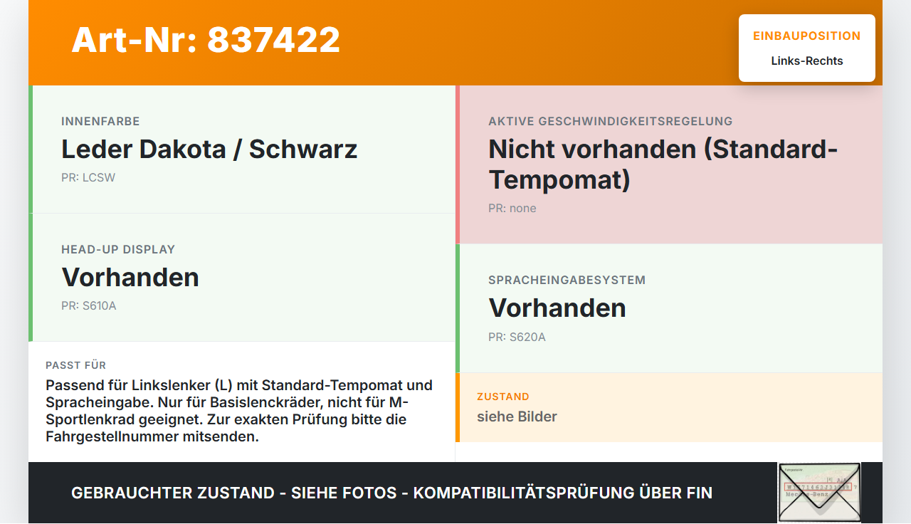 BMW F01 F04 7er AH7 08-12 Lenkradschalter Multifunktionstasten Schalter für Lenkrad Links und Rechts BMW F01 F04... Vorschau 3