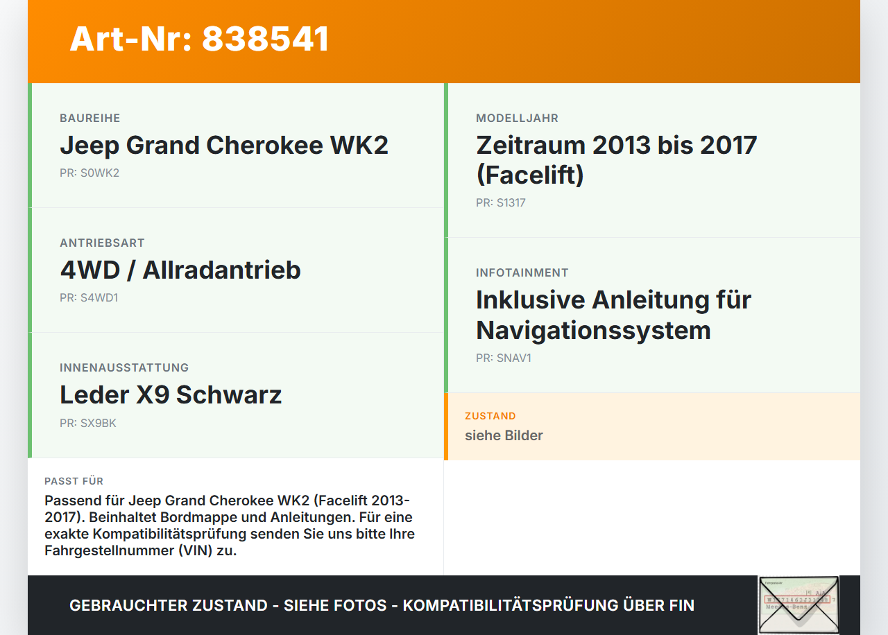 Jeep Grand Cherokee WK2 13-17 Serviceheft Betriebsanleitung Anleitung Bordmappe Jeep Grand Cherokee WK2 13-17... Vorschau 3