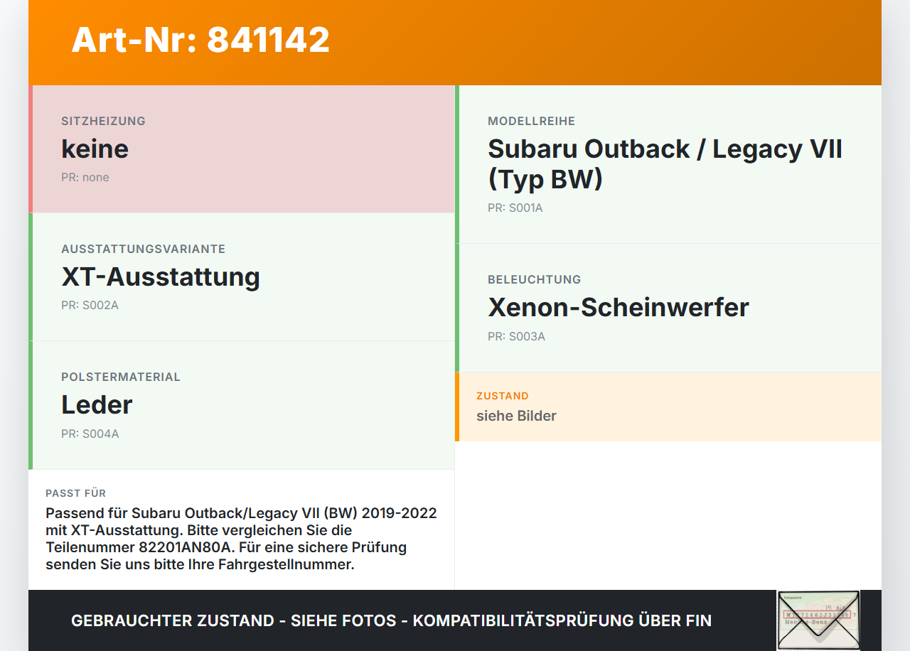 Subaru Outback Legacy 7 VII BW 19-22 Steuergerät ECU Modul Subaru Outback Legacy 7 VII BW 19-22 01.02.2020... Vorschau 3