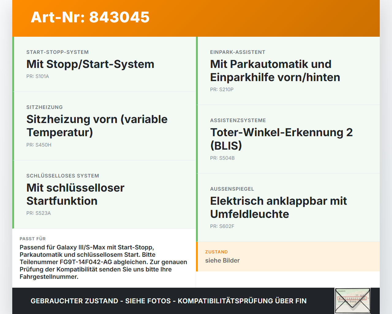 Galaxy III CK 15-19 Steuergerät ECU Modul SG Innenraum Body Control Galaxy III CK 15-19 25.01.18 FG9T-14F042-AG... Vorschau 3