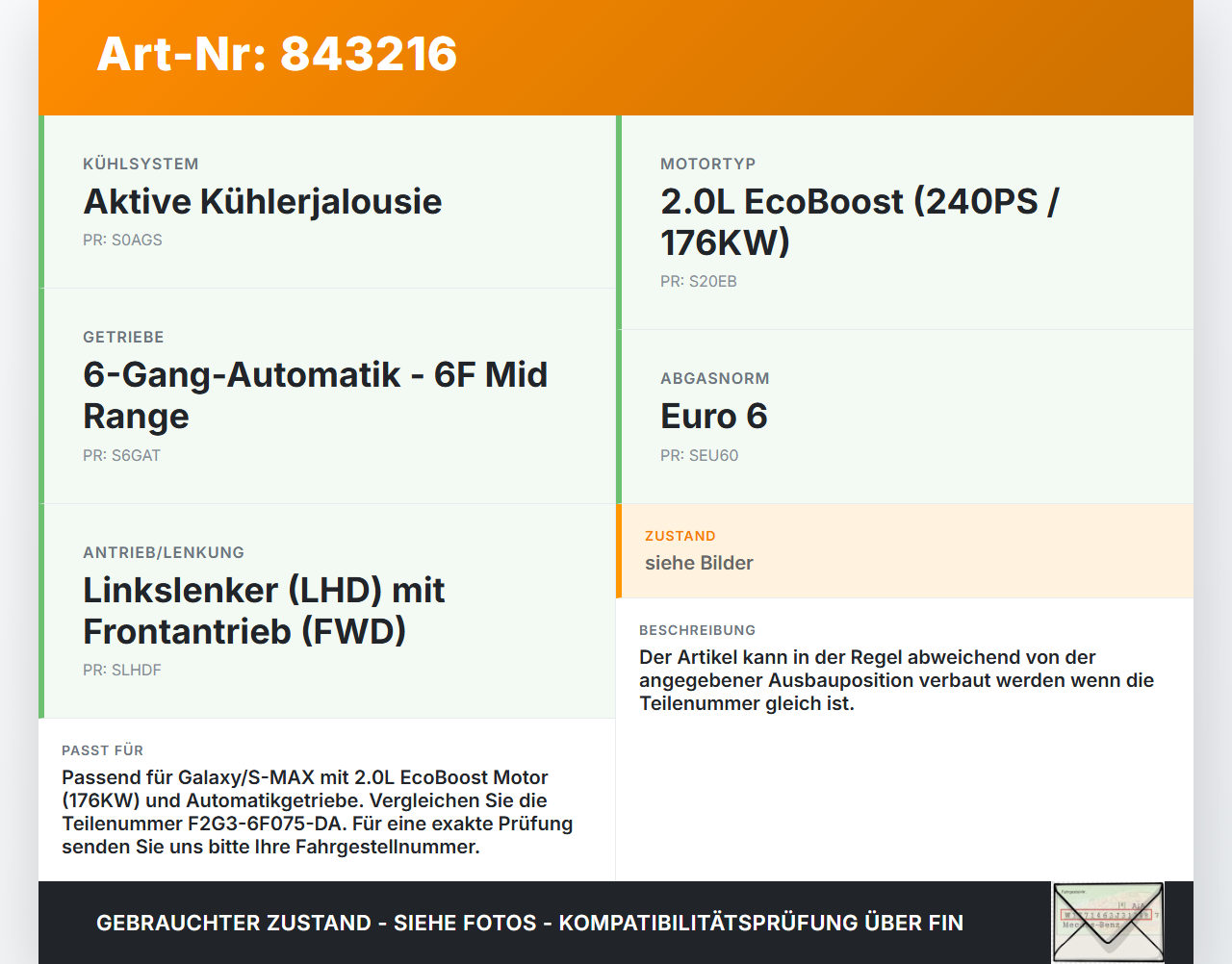Galaxy III CK 15-19 2,0 176KW Ansaugrohr Ladeluftschlauch Luftschlauch Pos.3 Galaxy III CK 15-19 25.01.18... Vorschau 3