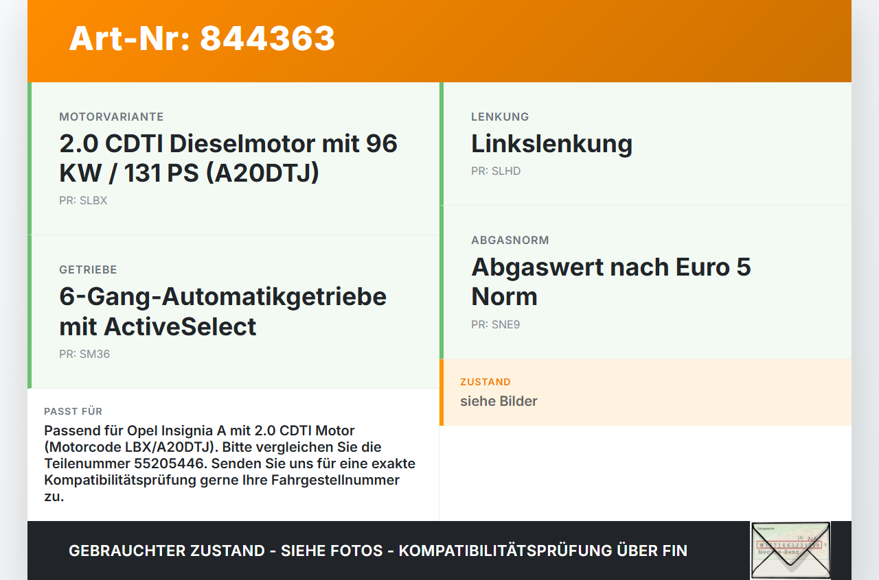 Opel Insignia A G09 08-13 CDTI 2,0 96KW LBX A20DTJ Unterdruckpumpe Vakuumpumpe Opel Insignia A G09 08-13 29.12.2009... Vorschau 3