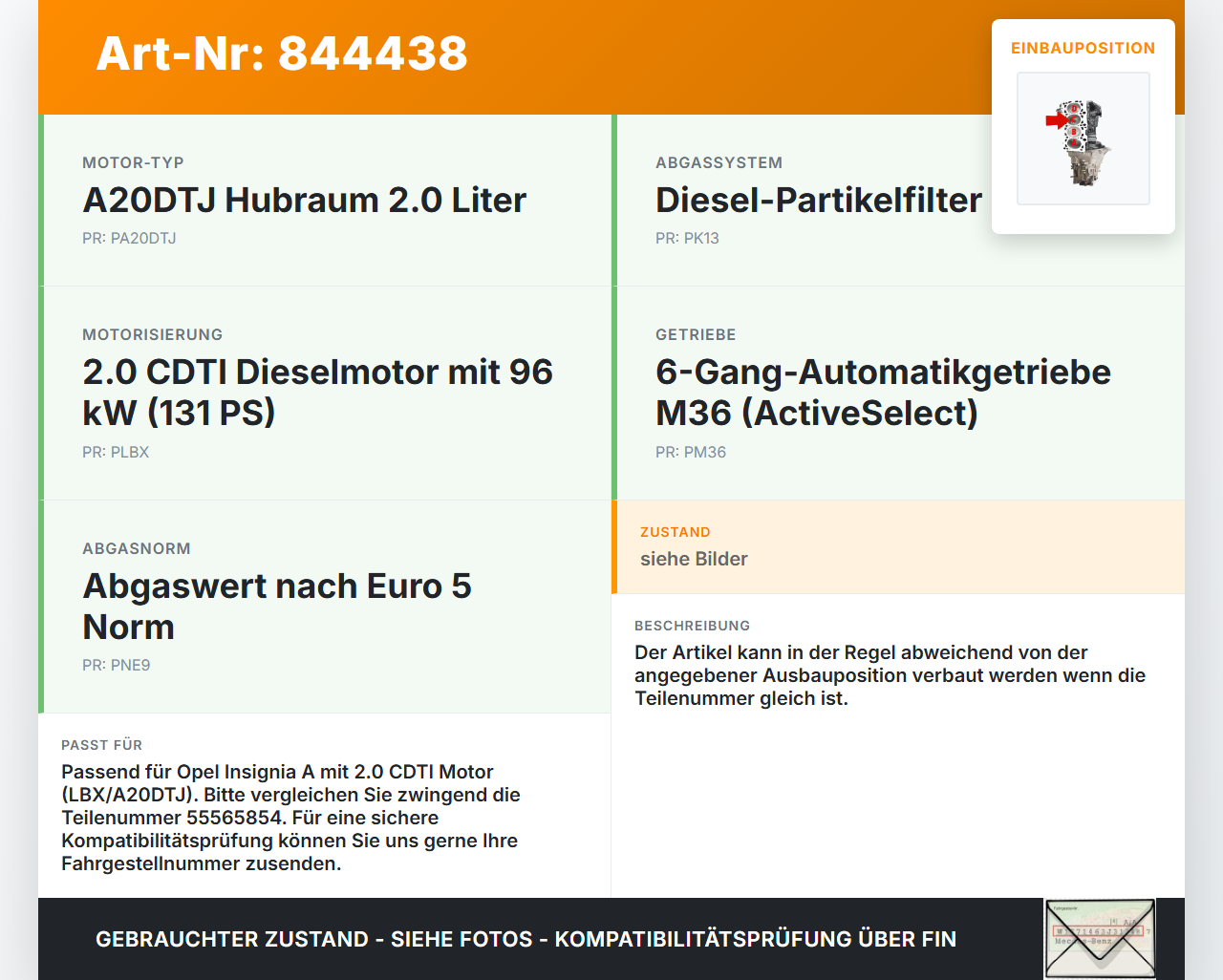 Opel Insignia A G09 08-13 CDTI 2,0 96KW LBX A20DTJ Kolben mit Pleuel Pos C Opel Insignia A G09 08-13 29.12.2009... Vorschau 3