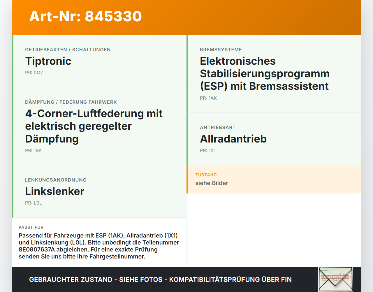 VW Phaeton 3D GP1 07-10 Kurz ESP Sensor Duo Sensor Steuergerät Querbeschleunigung VW Phaeton 3D GP1 07-10... Vorschau 3
