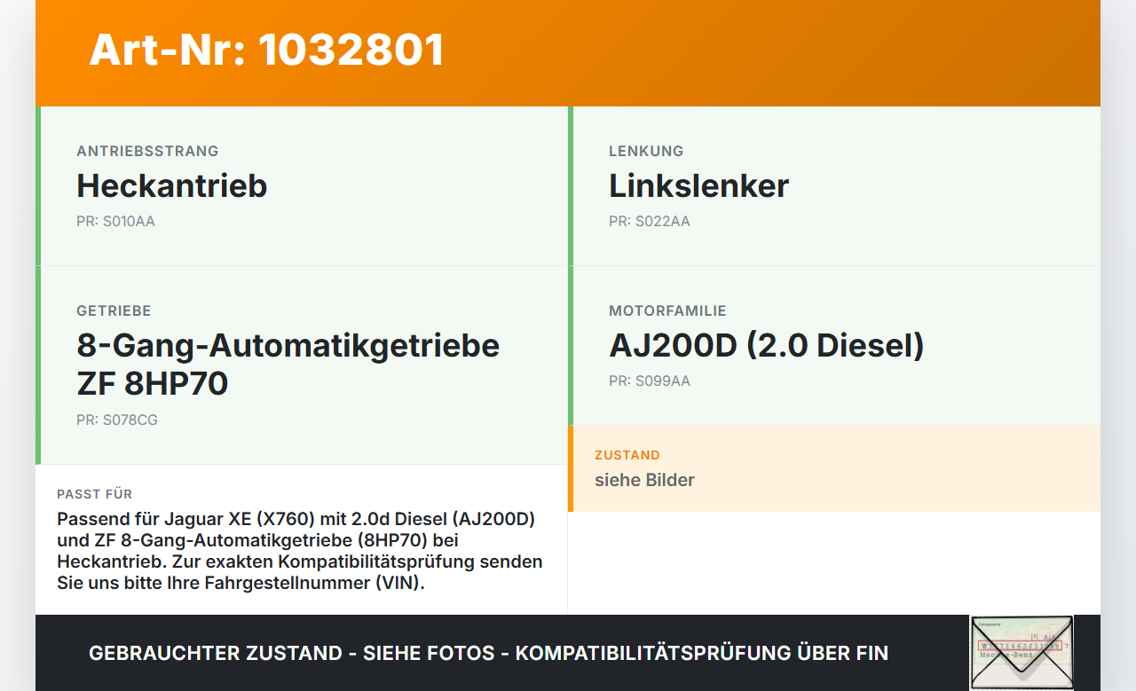 Jaguar XE X760 15-19 2,0d 132KW AJ200D Automatikgetriebe Ölwanne Getriebewanne ZF Jaguar XE X760 15-19 26.08.2018... Vorschau 3