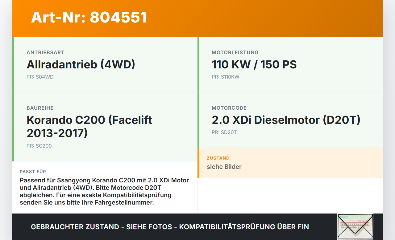 SSangyong Korando CK C200 13-17 XDi 2,0 110KW Unterfahrschutz Boden Verkleidung SSangyong Korando CK C200 13-17... Vorschau 3