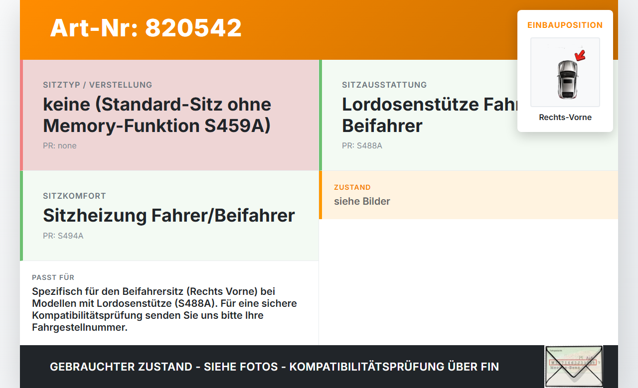 BMW F11 10-13 5er 525D Stellmotor für Lordosenverstellung Rechts Vorne BMW F11 10-13 5er 525D 19.08.2011... Vorschau 3