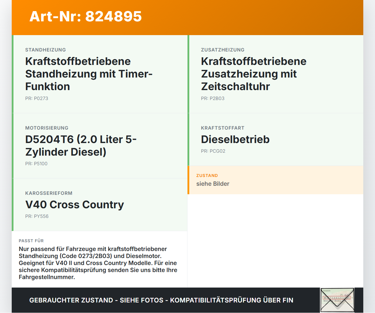 Volvo V40 II 12-16 Endtopf für Standheizung Volvo V40 II 12-16 26.08.2013 gebraucht Vorschau 3