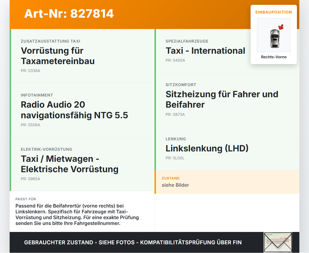 Mercedes W213 16-20 Lim Kabelbaum für Tür und Fensterheber Rechts Vorne Mercedes W213 16-20 21.09.2020 A2135409547... Vorschau 3