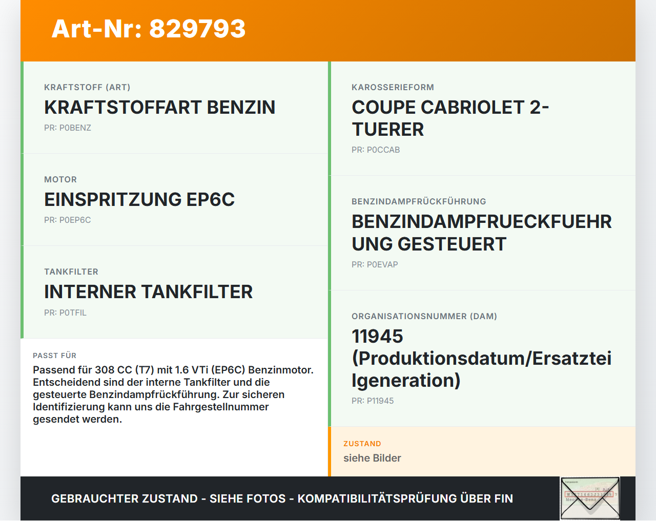 Peugeot 308 I CC T7 07-11 VTi 1,6 88KW Kraftstoffpumpe Kraftstoff Förderpumpe Tankgeber Peugeot 308 I CC T7 07-11... Vorschau 3