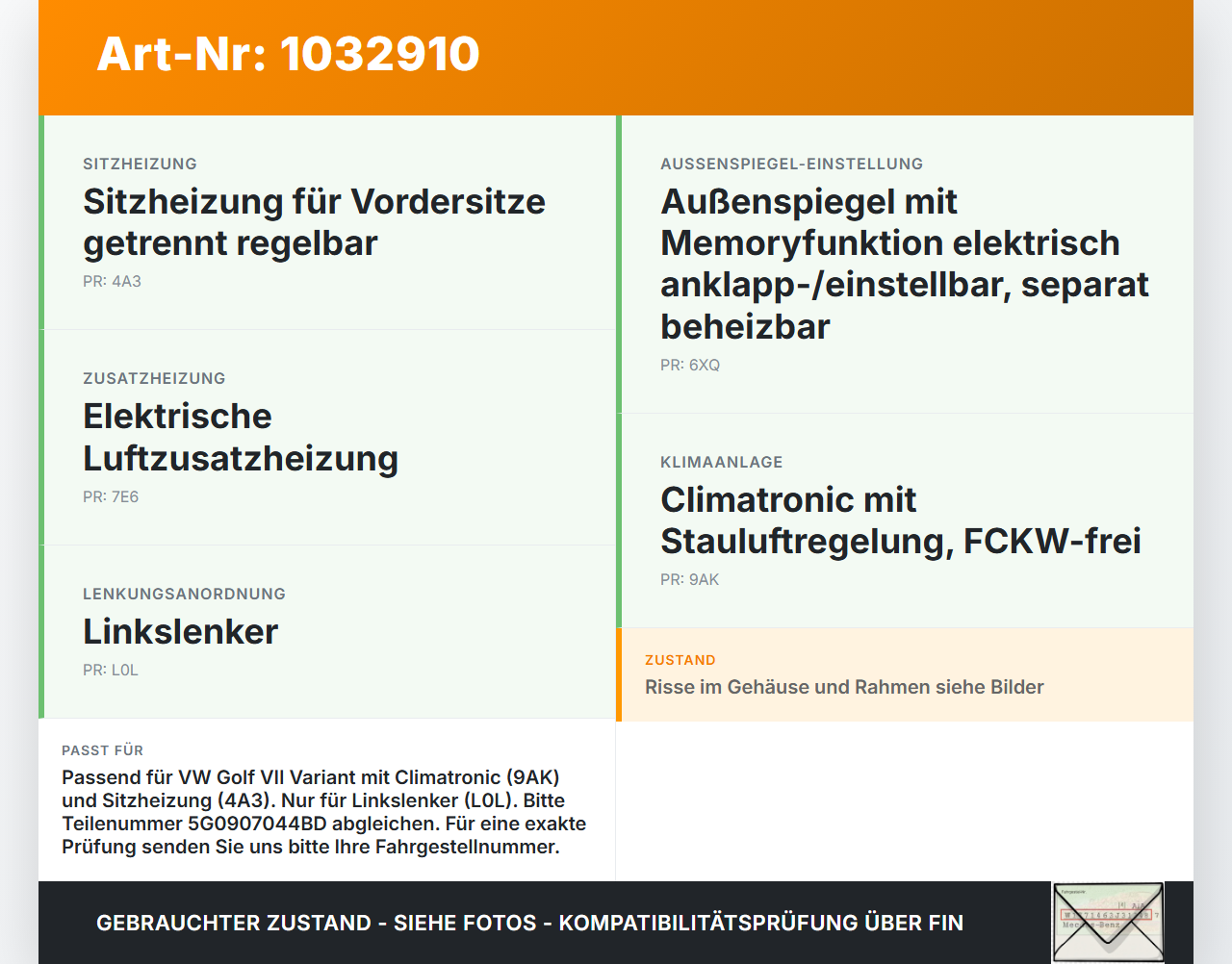 VW Golf VII 7 Variant 13-17 Bedienteil Bedienelement Heizung Klimabedienteil VW Golf VII 7 Variant 13-17 09.05.2016... Vorschau 3