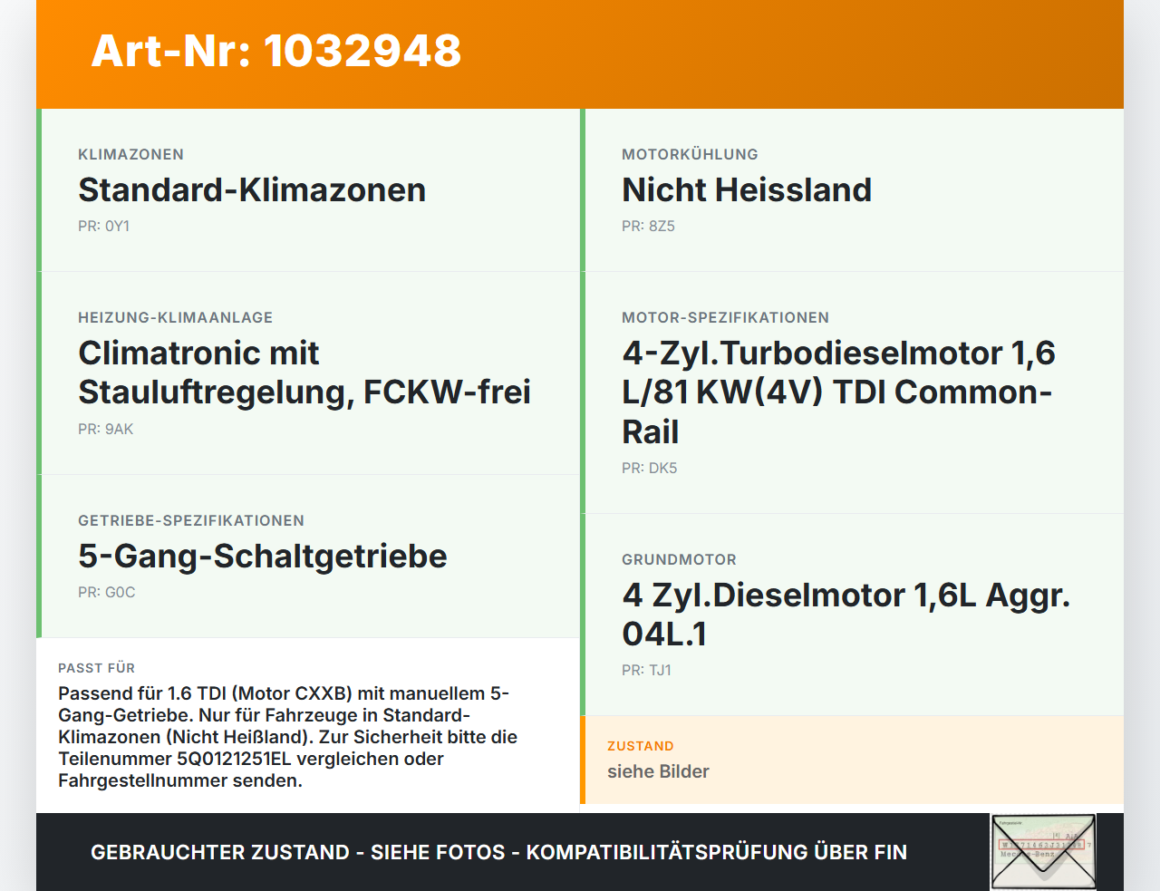 VW Golf VII 7 Variant 13-17 TDI 1,6 81KW Ladeluftkühler Kühler VW Golf VII 7 Variant 13-17 09.05.2016 5Q0121251EL... Vorschau 3