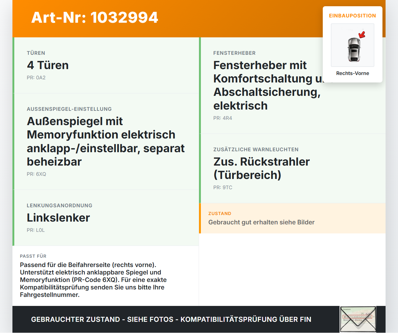 VW Golf VII 7 Variant 13-17 Steuergerät SG Türsteuergerät Rechts Vorne VW Golf VII 7 Variant 13-17 09.05.2016... Vorschau 3