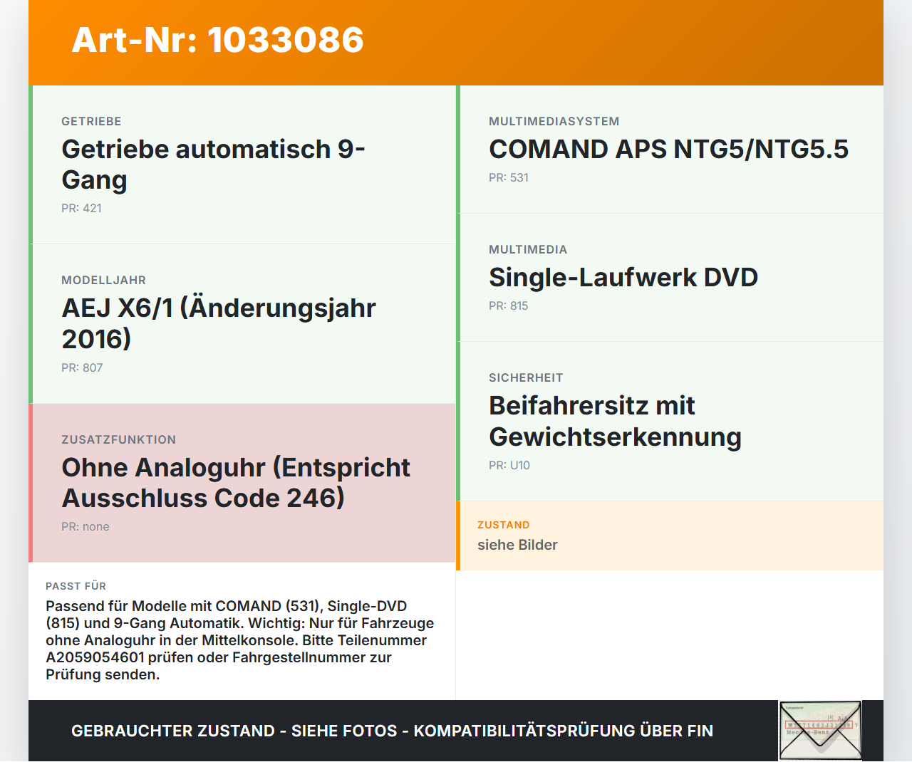 Mercedes C205 C400 15-18 Autoradio CD-Radio Bedienteil Navi Single CD Mercedes C205 C400 15-18 04.05.2017... Vorschau 3