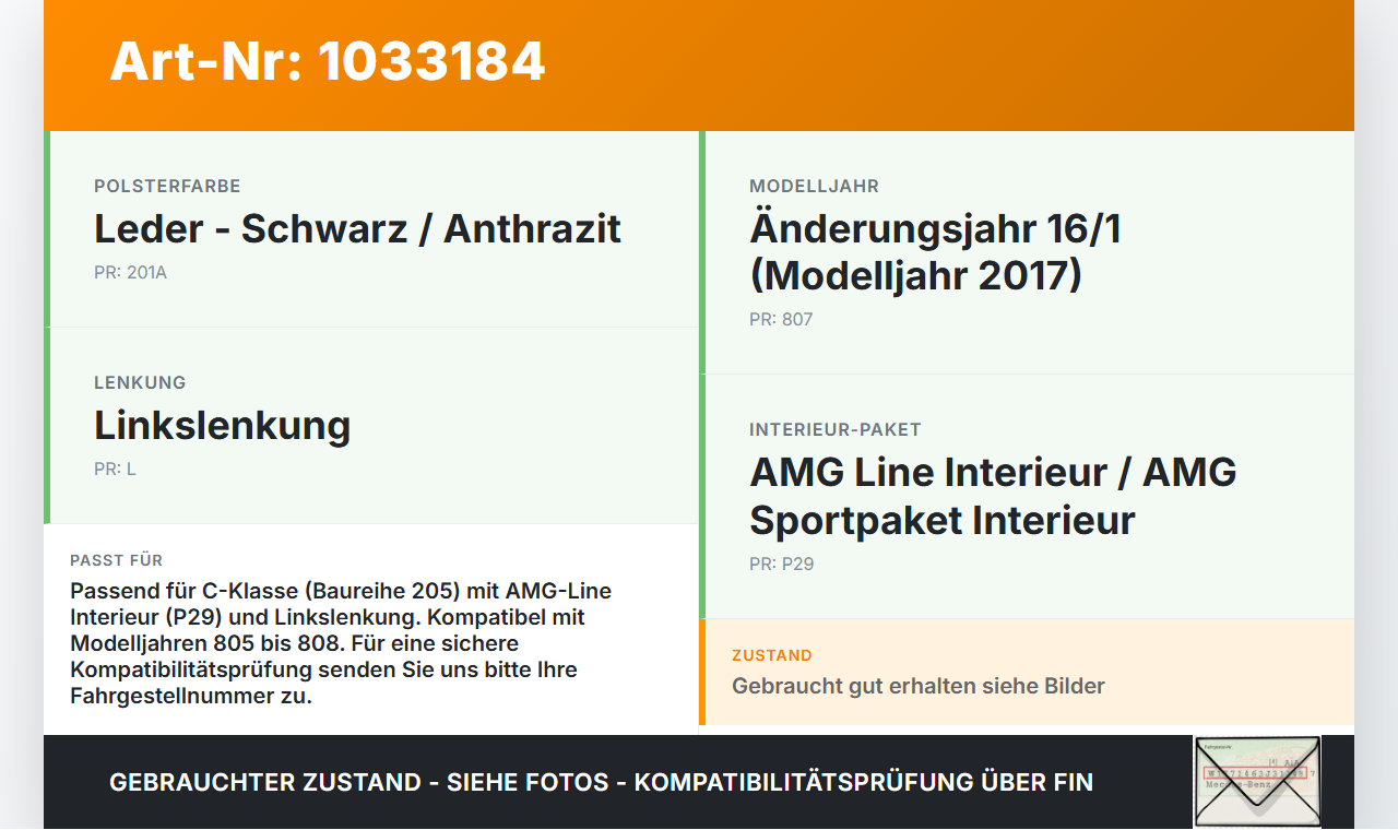 Mercedes C205 C400 15-18 Blende Innen für Lenkrad Lower Styling Cover AMG V3 Supersport Mercedes C205 C400 15-18... Vorschau 3