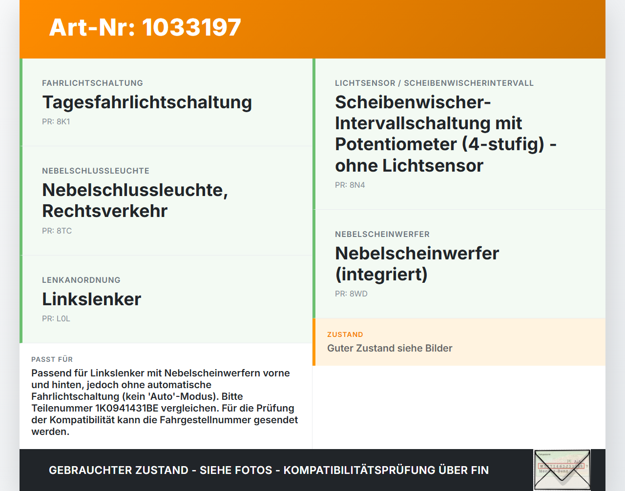 VW Golf Plus 5M 08-14 Lichtschalter Schalter VW Golf Plus 5M 08-14 24.07.2009 1K0941431BE gebraucht Vorschau 3
