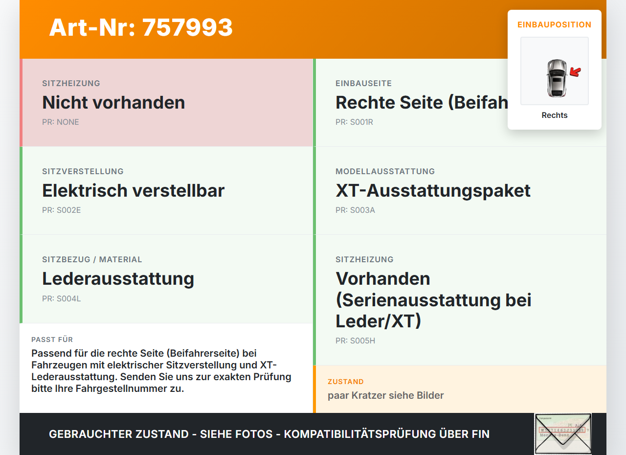 Subaru Outback Legacy 7 VII BW 19-22 Schalter Rechts für Sitzverstellung Subaru Outback Legacy 7 VII BW 19-22... Vorschau 3