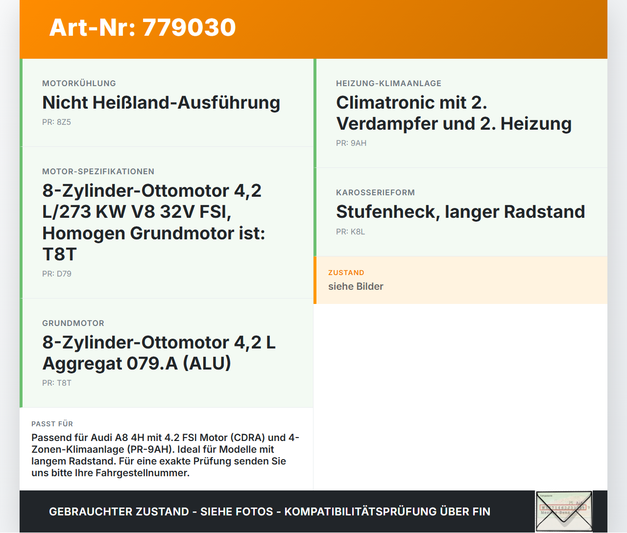 Audi A8 4H 09-13 FSI 4,2 273KW Umwelzpumpe Heizung Pumpe Audi A8 4H 09-13 15.06.12 059121012A 7.01713.06.0 gebraucht Vorschau 3
