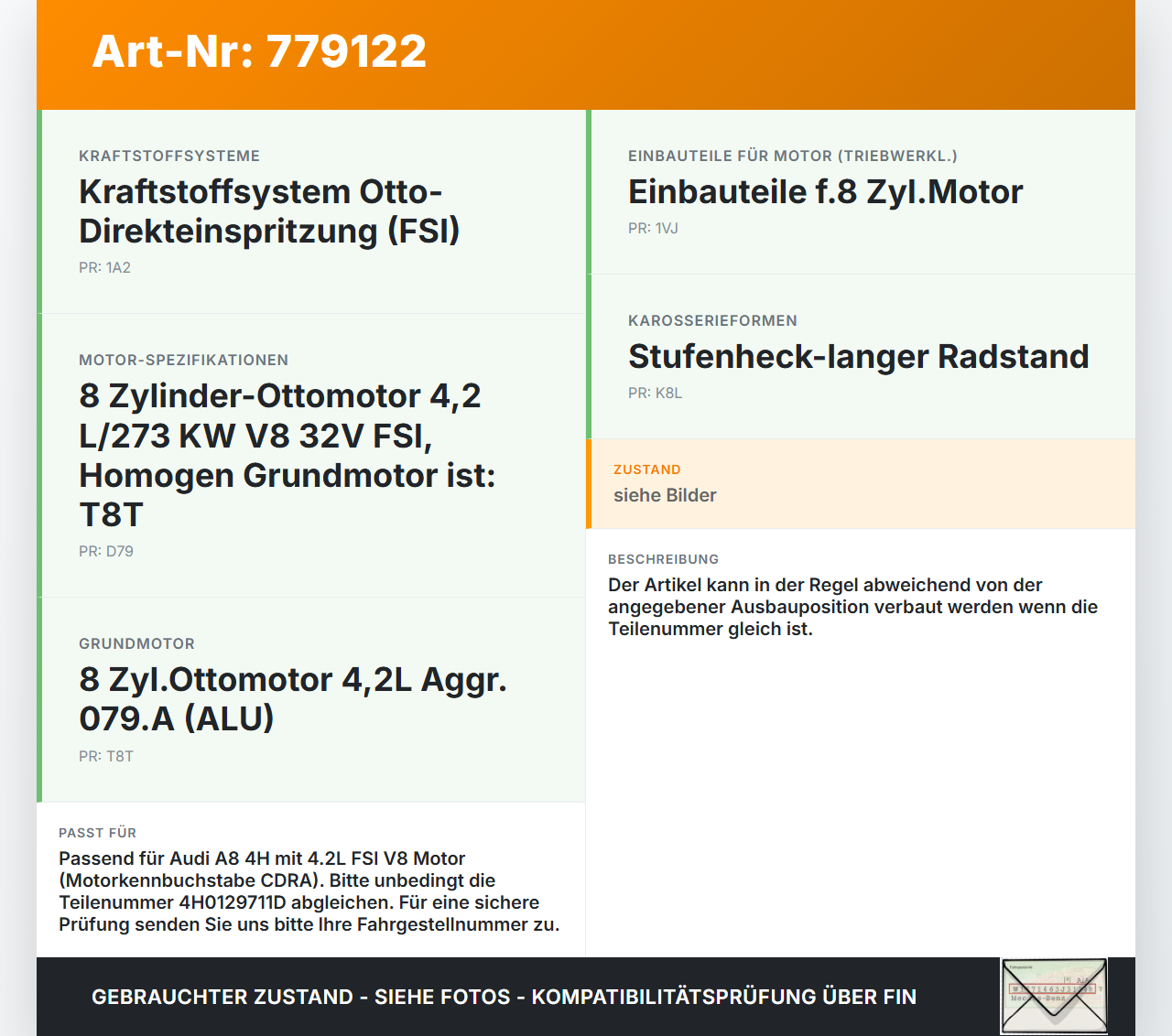 Audi A8 4H 09-13 FSI 4,2 273KW Ansaugrohr Ladeluftschlauch Luftschlauch Pos.2 Audi A8 4H 09-13 15.06.12 4H0129711D... Vorschau 3