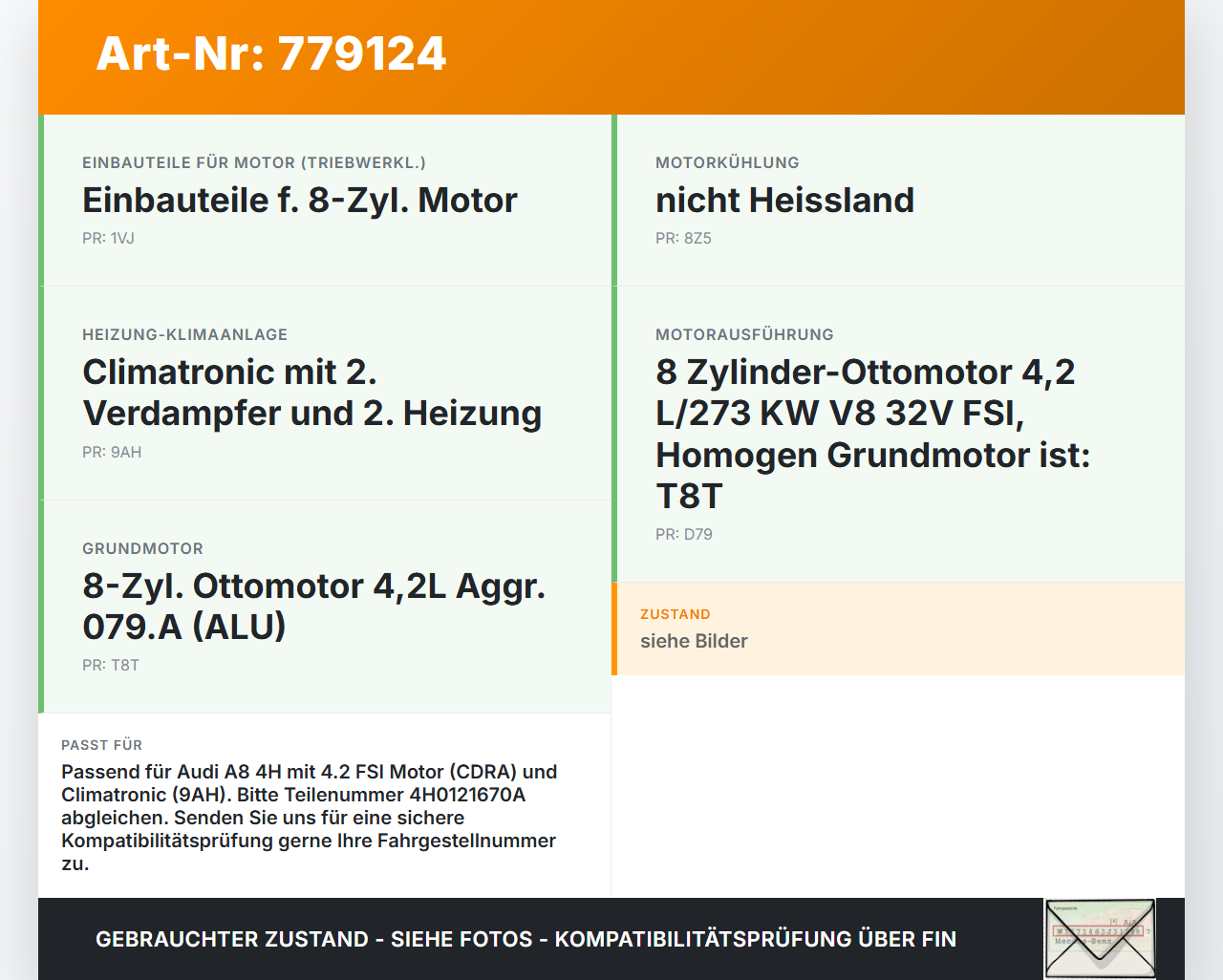 Audi A8 4H 09-13 FSI 4,2 273KW Umwelzpumpe Heizung Pumpe Pos.4 Audi A8 4H 09-13 15.06.12 4H0121670A 08488000248... Vorschau 3