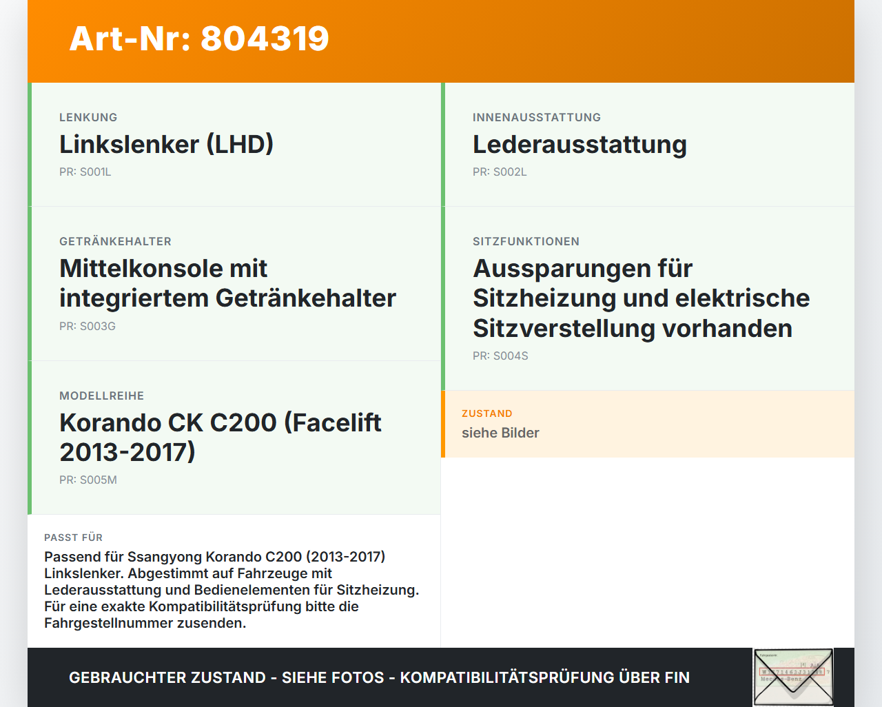 SSangyong Korando CK C200 13-17 Mittelkonsole mit Getränkehalter SSangyong Korando CK C200 13-17 19.02.2014 gebraucht Vorschau 3