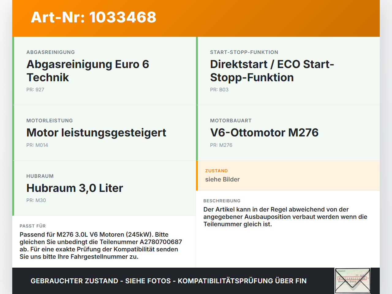 Mercedes C205 C400 15-18 3,0 245KW Injektor Einspritzdüse Pos.1 Mercedes C205 C400 15-18 04.05.2017 A2780700687... Vorschau 3