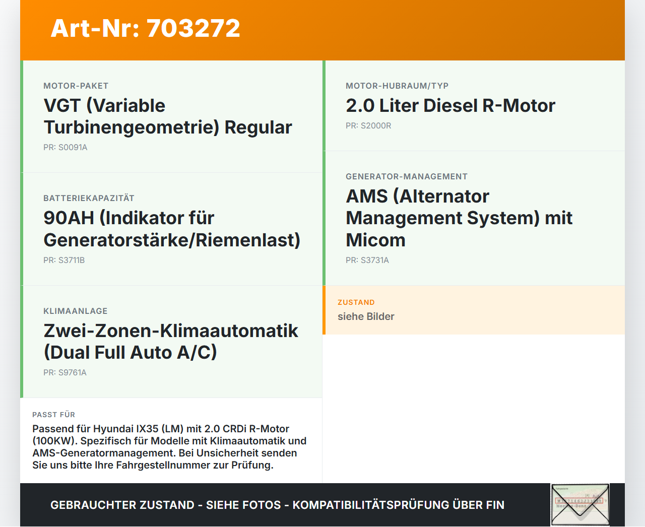 Hyundai IX35 LM 09-13 CRDi 2,0 100KW Spannelement Spannrolle für Keilriemen Hyundai IX35 LM 09-13 14.11.2011 gebraucht Vorschau 3