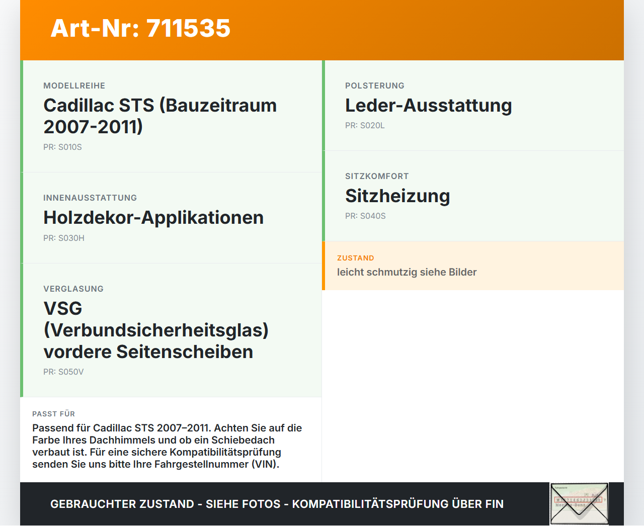 Cadillac STS 07-11 Handgriffe Haltegriffe für Himmel Cadillac STS 07-11 27.06.2008 gebraucht Vorschau 3