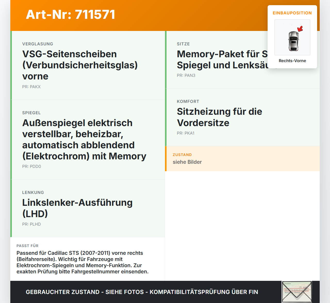 Cadillac STS 07-11 Kabelbaum für Tür und Fensterheber Rechts Vorne Cadillac STS 07-11 27.06.2008 15849195... Vorschau 3