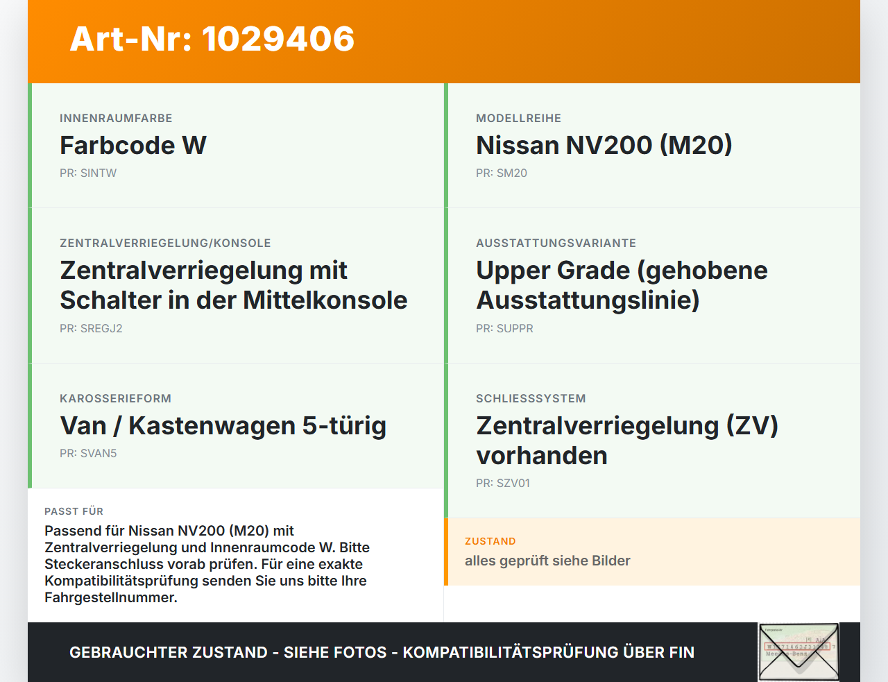 Nissan NV200 09-21 Schalter Zentralverriegelung Lock Unlock Taster Nissan NV200 09-21 01.08.2010 gebraucht Vorschau 3
