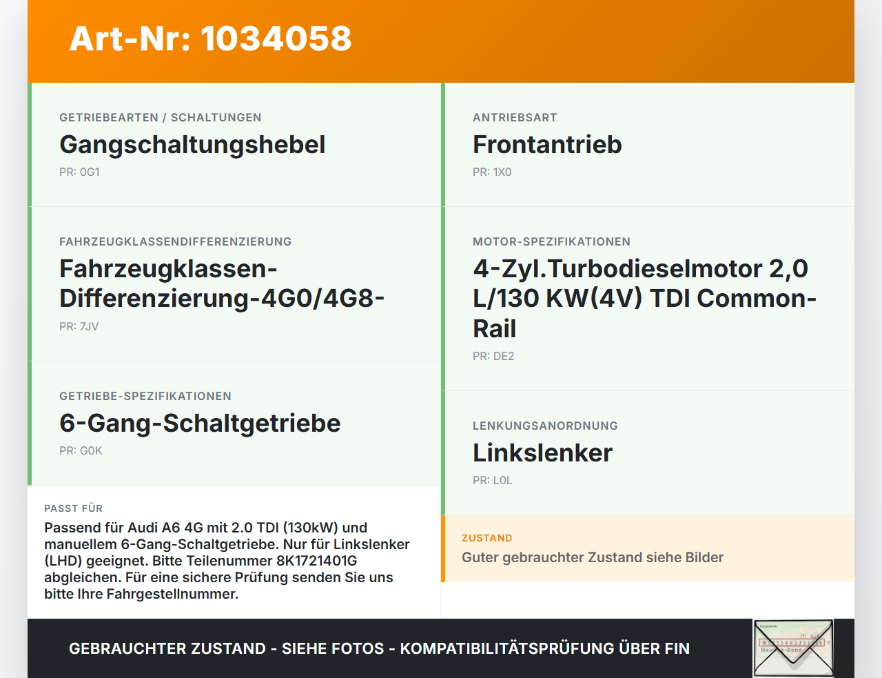 Audi A6 4G 11-14 TDI 2,0 130KW Kupplungszylinder Geberzylinder Kupplung Audi A6 4G 11-14 02.07.2013 8K1721401G gebraucht Vorschau 3