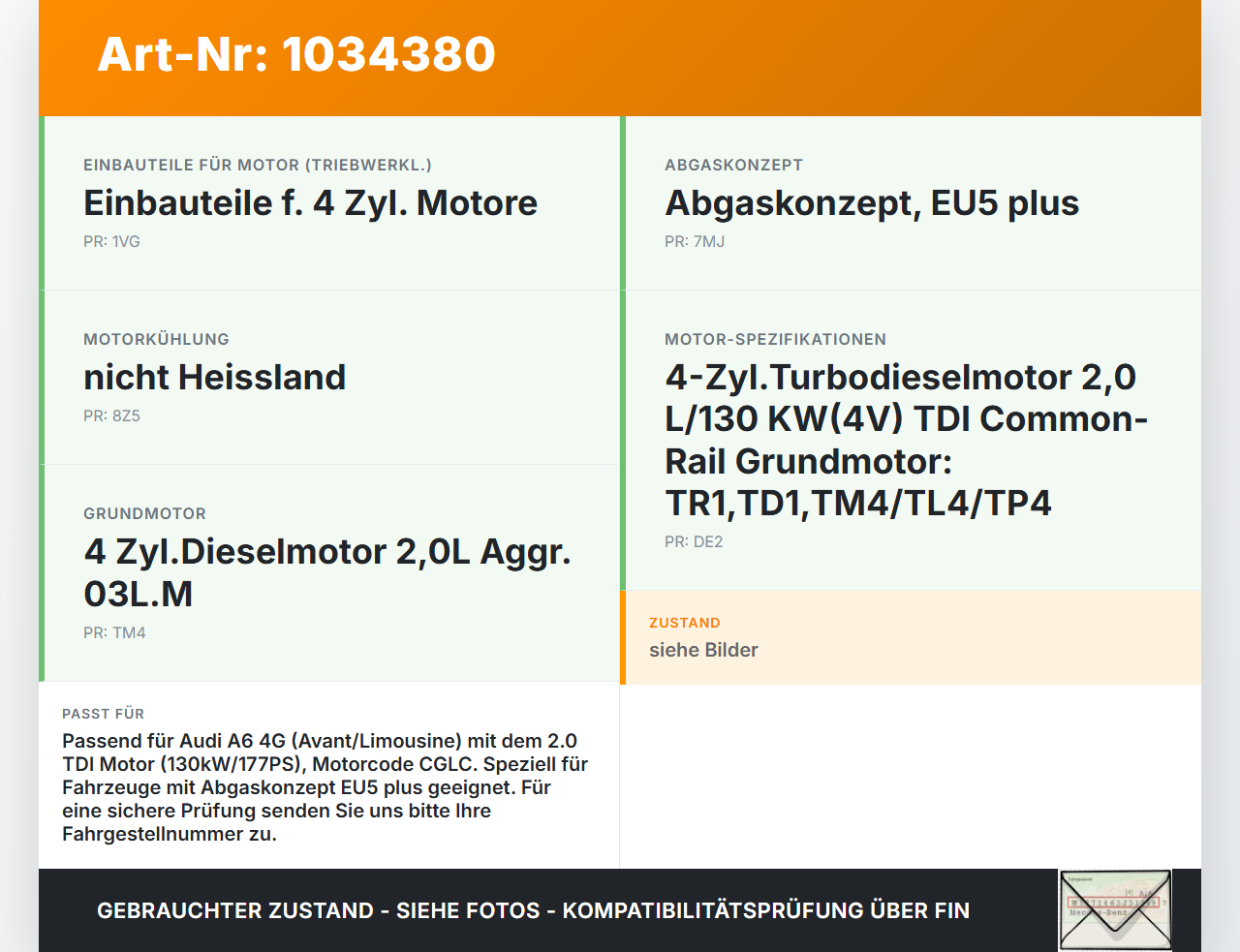 Audi A6 4G 11-14 TDI 2,0 130KW Abgaskühlung Wärmetauscher für AGR Audi A6 4G 11-14 02.07.2013 03L131512DN V29041282... Vorschau 3